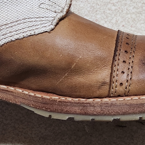 Vintage Shoe Company Molly Jump Boot 8.5 Made in USA Canvas Leather Heritage - Picture 15 of 16